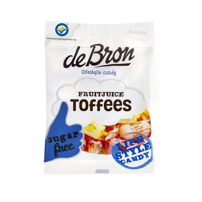 27,78 EUR/ kg - deBron zuckerfrei, Fruchtsaft Toffees