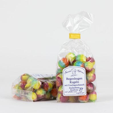 28,00 EUR/ kg - Regenbogen Kugeln -zuckerfreie Bonbons
