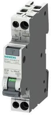 Siemens 5SV1316-6KK16 FI/ LS kompakt Schalter 1P + N, 6kA, Typ A, 30mA, B-Chara...