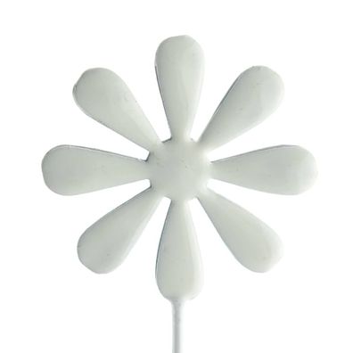 Kaemingk Pflanzenstecker Blüte Weiß 32 cm - Metall