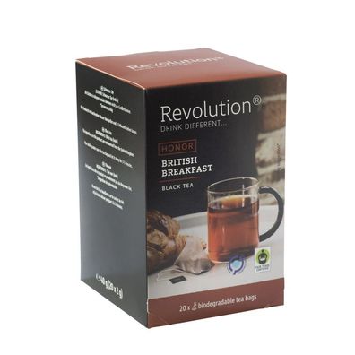 270,00 EUR/ kg - Revolution Tee 20ct - British Breakfast Tea - Fairtrade