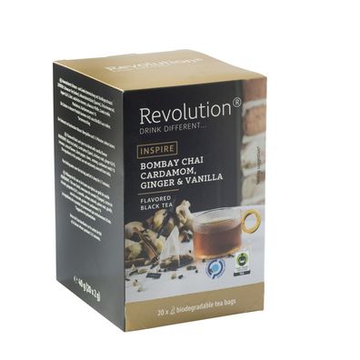 270,00 EUR/ kg - Revolution Tee 20ct - Bombay Chai Cardamom, Ginger & Vanilla