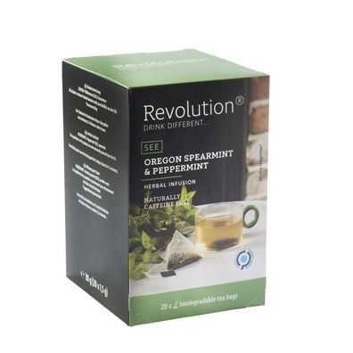 360,00 EUR/ kg - Revolution Tee 20ct - Oregon Spearmint & Peppermint