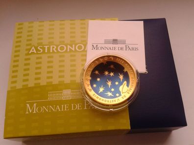 Original 200 euro 2009 PP Frankreich Astronomie 1 Unze 999er Gold Rarität blau color