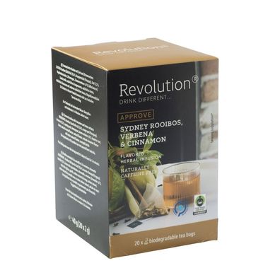 270,00 EUR/ kg - Revolution Tee 20ct - Sydney Rooibos Verbena & Cinnamon - Fairtrade