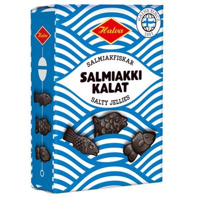 20,50 EUR/ kg - Salmiakki Kalat, salty jellies, 240 Gramm