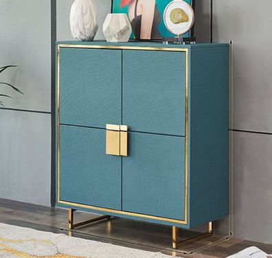 Modern Sideboard Blau Wohnzimmer Kommode Luxus Regale Möbel Neu