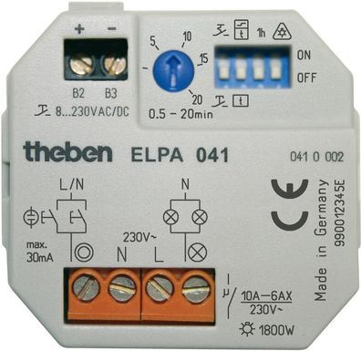Theben ELPA 041 Treppenlichtschalter 1500W, 0,5-20Min, Multifunktion, Aussch...