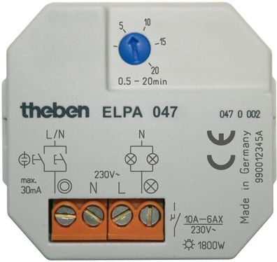 Theben ELPA 047 Treppenlichtschalter 1500W, 0,5-20Min, elektronisch