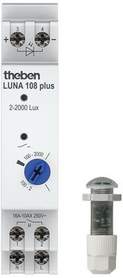 Theben LUNA 108 plus EL Analoger Dämmerungsschalter, 2- 2000 lx, 2600 Watt ...