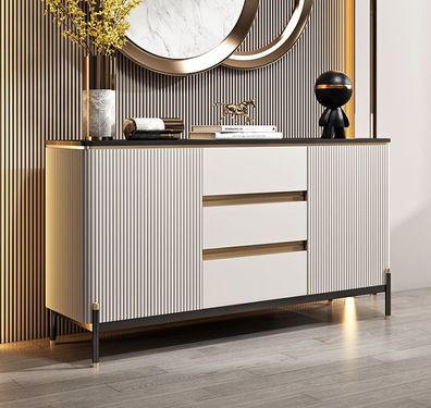 Kommode Weiß Sideboard Holz Schrank Möbel Einrichtung Anrichte Luxus Neu
