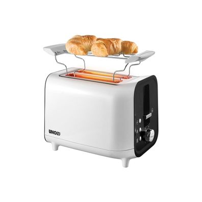 Unold 38410 Shine White Toaster, 700-800W, 6 Röstgrade, Cool-Touch-Gehäuse...