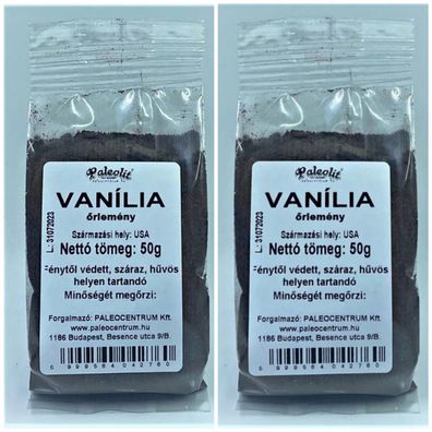 100g Premium Bourbon Vanille Pulver fein 100 % Vanille gemahlen 2x50g