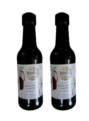2x250 ml Biona Organic Coconut Aminos Bio Coco Aminos Würzsauce Glutenfrei