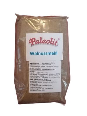 500g Walnussmehl Proteinmehl teilentölt glutenfrei paleo vegan Nussmehl