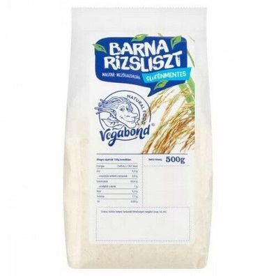 500g Reismehl vollkorn fein gemahlen glutenfrei Vegan Premium braun