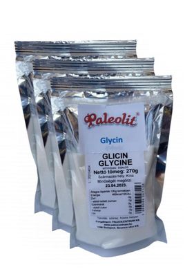 3 x 270g Glycin 100% reines Pulver ohne Zusätze Aminosäure im Zippbeutel 810g