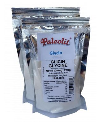 2x 270g Glycin 100% reines Pulver proteinogene Aminosäure im Zippbeutel