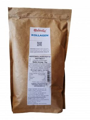 1 kg Collagen Hydrolysat Peptide Pulver - 100% reines Kollagen ohne Zusätze