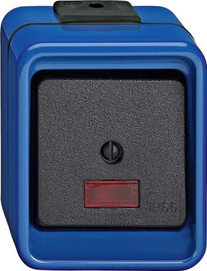 Wipp-Kontrollschalter, 16 AX, AC 250 V, blau, Schlagfest, Merten 372275
