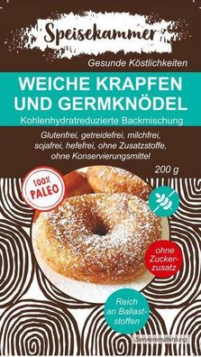 2 x 200g Krapfen Donut Berliner Mix Mehlmischung Glutenfrei Zuckerfrei Paleo