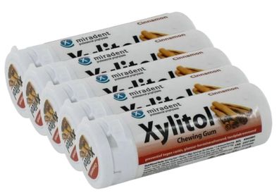 5x Xylitol Kaugummi Zimt 5x30 Stück 100% Xylit 0% Zucker Zahnpflege