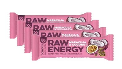 5 x 50 g Raw Energy Riegel Maracuja Bar Glutenfrei Ohne Zuckerzusatz Vegan