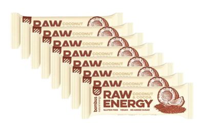 8x 50 g Raw Energy Riegel Kokos Kakao Bar Glutenfrei Ohne Zuckerzusatz Vegan