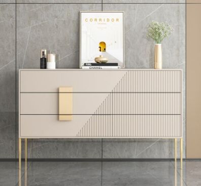 Kommode Sideboard Holz Grau Esszimmer Design luxus Modern Möbel Neu