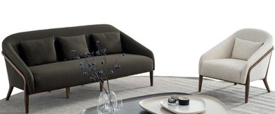 Luxus Wohnzimmer Set Sofa Sessel Modernen Design 3 + 1 Sitzer Möbel Neu