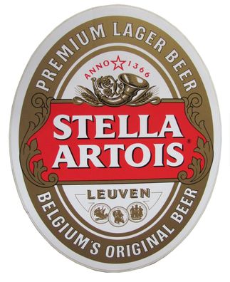 Brauerei Stella Artois - Belgium´s Original Beer - Aufkleber 20,5 x 16 cm
