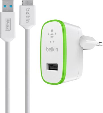 Belkin USB-Ladegerät Netzladegerät Smartphones USB-Anschluss weiß/ grün