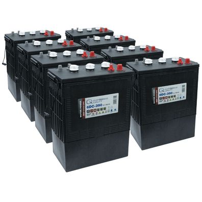 8x Q-Batteries 6DC-390 6V 390Ah Deep Cycle Traktionsbatterie