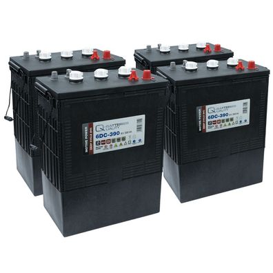 4x Q-Batteries 6DC-390 6V 390Ah Deep Cycle Traktionsbatterie