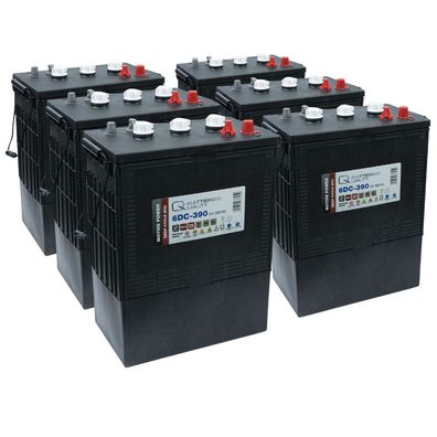 6x Q-Batteries 6DC-390 6V 390Ah Deep Cycle Traktionsbatterie