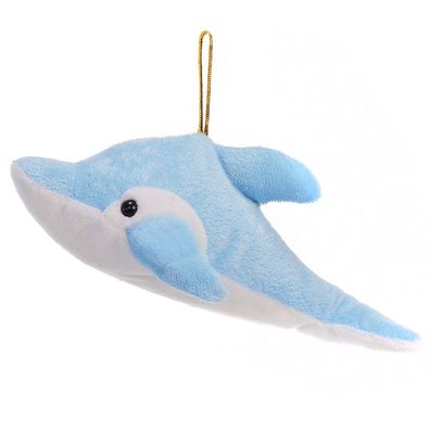 Delfin aus Plüsch 14x23x9cm blau