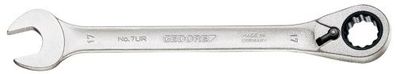 GEDORE Maulschlüssel mit Ringratsche, umschaltbar, SW 8 mm, abgewinkelt, 12-kant, UD-