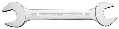 GEDORE Doppelmaulschlüssel 6 x 7 mm, Hochwertiger Vanadium-Stahl, Blendfreie Optik, N