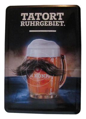 König Brauerei GmbH - Tatort Ruhrgebiet - Blechschild mit 2 Magneten - 14,5 x 10 cm