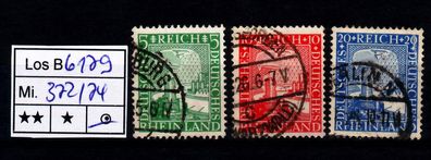 Los B6179: Deutsches Reich Mi. 372/74, gest.