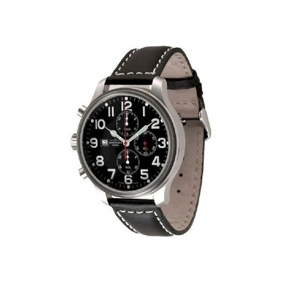 Zeno-Watch - Armbanduhr - Herren - Chrono - Oversized Pilot - 8557TVD-Left-a1