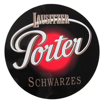 Löbauer Bergquell - Lausitzer Porter Schwarzes - Aufkleber 13,3 cm