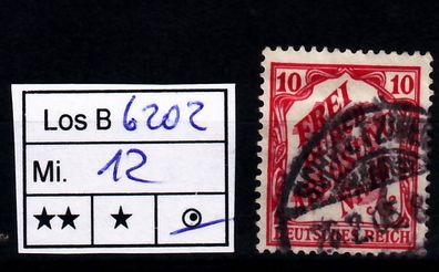 Los B6202: Deutsches Reich Dienst Mi. 12, gest.