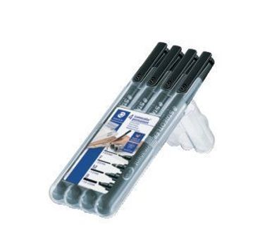 3x Staedtler® 31-9WP4GS Feinschreiber Lumocolor® pen set Universalstift Box mit 4 ...
