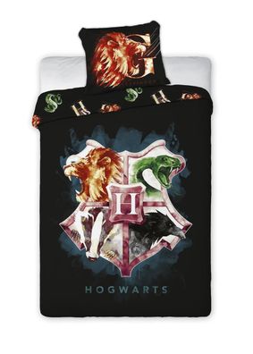 Hogwarts-Wappen Bettwäsche 160x200cm - Magischer Schlaf für Fans