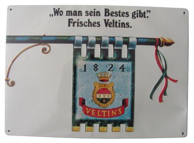 Veltins - Retro Blechschild Nr.3 - Wo man sein Bestes gibt. Frisches Veltins