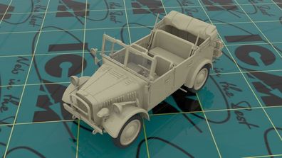 ICM 1:35 DS3503 Wehrmacht Off-road Cars (Kfz1, orch 108 Typ 40, L1500A)