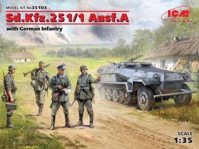 ICM 1:35 35103 Sd. Kfz.251/1 Ausf.A with German Infantry