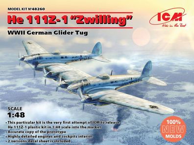 ICM 1:48 48260 He 111Z-1 Zwilling, WWII German Glider Tug