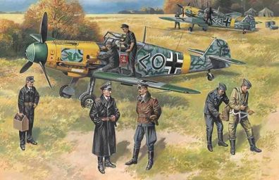 ICM 1:48 48803 Bf 109F-2 with German Pilots and Ground Personnel